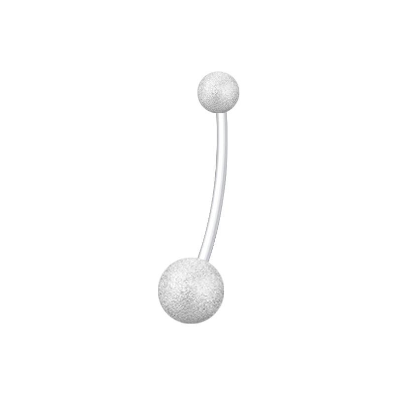 Piercing de nombril de grossesse avec sequins acryliques et tige uv_voghion.com