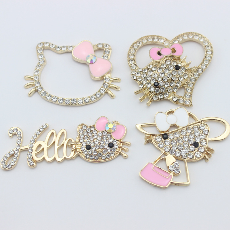 Cartoon bow tie, metal diamond, accessory, hat, DIY 2