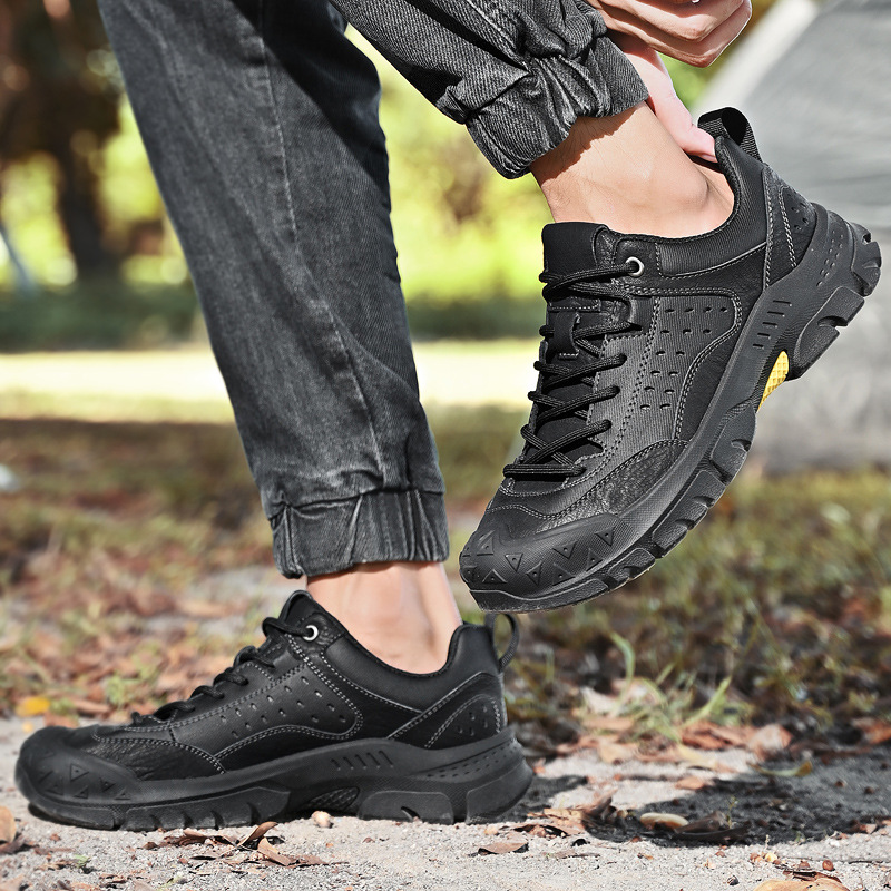 Zapatos de senderismo de gran tamaño 4546 para hombre 2024 otoño nuevos zapatos casuales al aire libre Baotou suela suave zapatos de herramientas antideslizantes y resistentes al desgaste