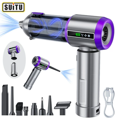 Portable Brushless Car Vacuum Cleaner, New Model for Vehicles, Wireless Charging, Super Strong Suction and Blowing Power, Handheld, High Suction Power, Detachable