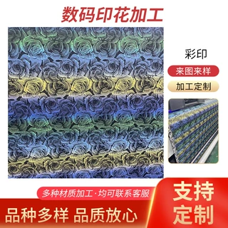 浮雕花色彩印立体彩印数码卷筒印刷炫彩多品种烫画装饰高弹耐水洗