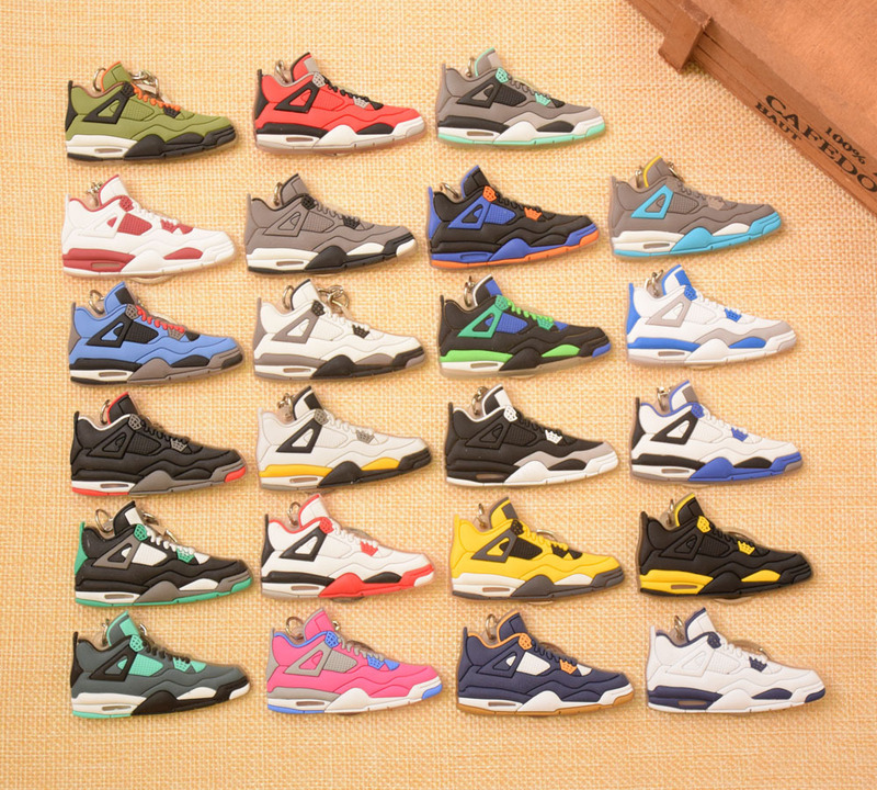 Spot AJ Jordan 4 generation sneakers keychain fans keychain AJ keyring
