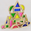 Acrylic wooden constructor, rainbow toy, early education