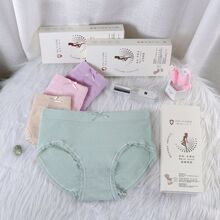 日系玉盒石墨烯3.0导湿4条装女士内裤棉裆中腰提臀纯棉裆三角裤
