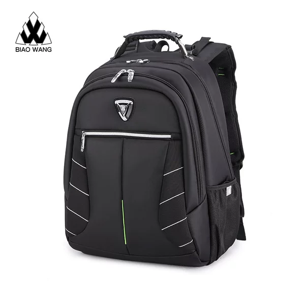 Factory New Business Laptop Bag Casual Nylon Striped Check Backpack Student Bag for Men