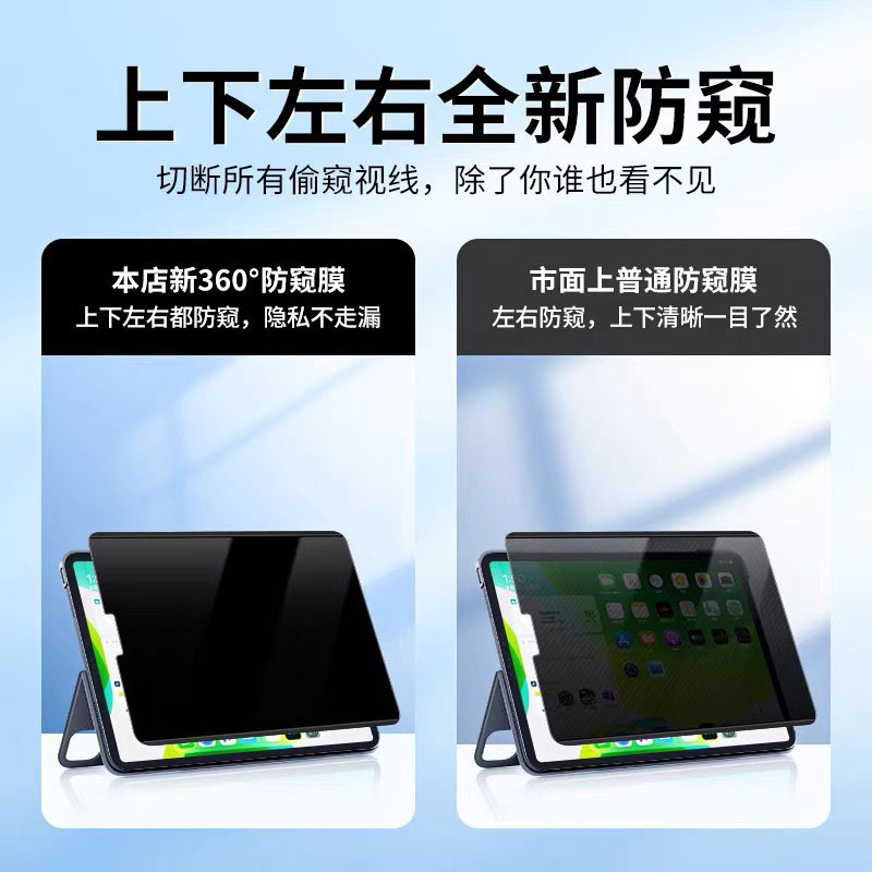 新型iPad pro 11インチ360度磁気吸引覗き見防止膜Air 13インチ取り外し可能覗き見防止膜2025適用|undefined