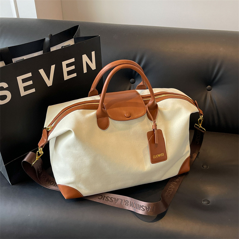 Bolso de lona informal de gran capacidad para mujer, nuevo modelo 2025, moderno, ligero, para viajes, bandolera, bolso de hombro