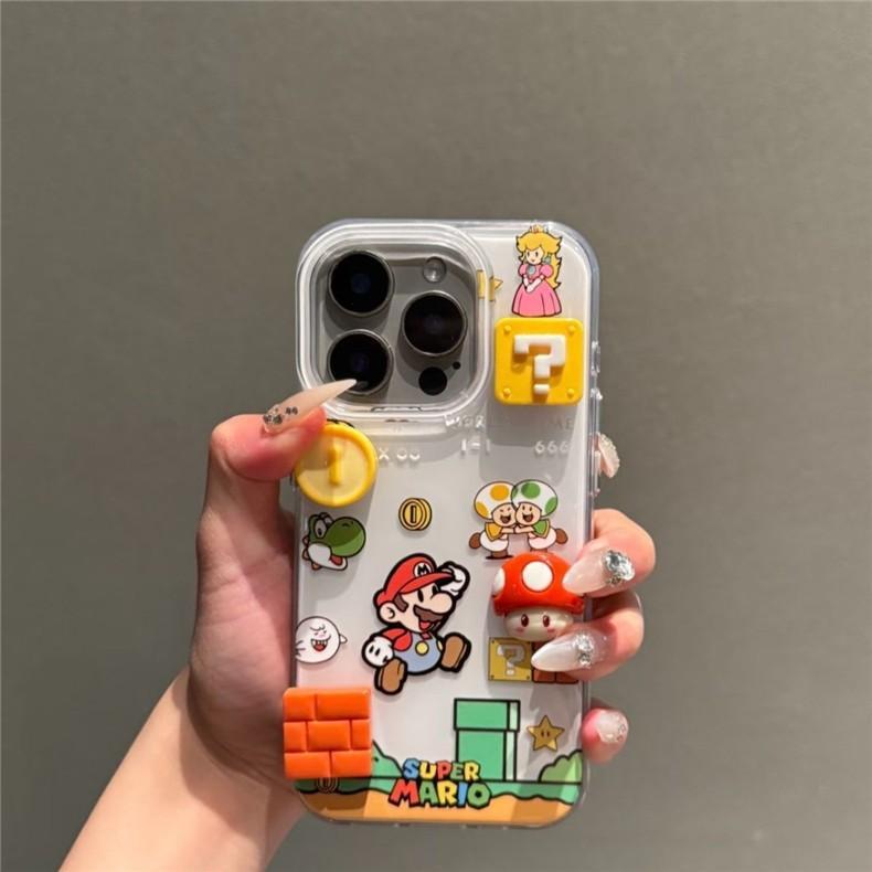 単層ゲームマリオ Apple 16promax 携帯電話ケース 15iphone14 保護カバー 13imd12 に適しています|undefined
