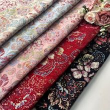 厂家秋冬新品国风花团锦簇雪尼尔提花面料 女装连衣裙外套沙发抱
