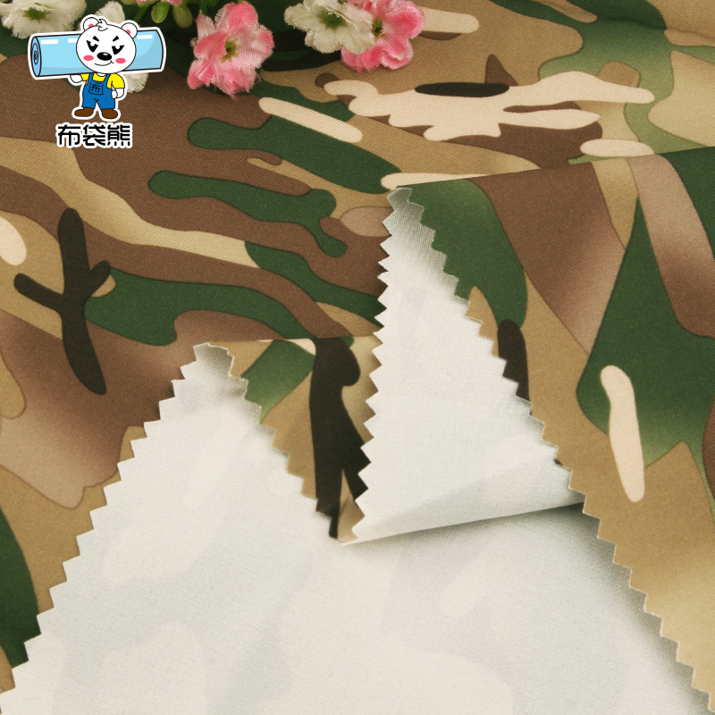 100D de cuatro lados de primavera elástica y asiático textil camuflaje impresión digital estiramiento pantalones de secado rápido entrenamiento militar pantalones deportivos tela