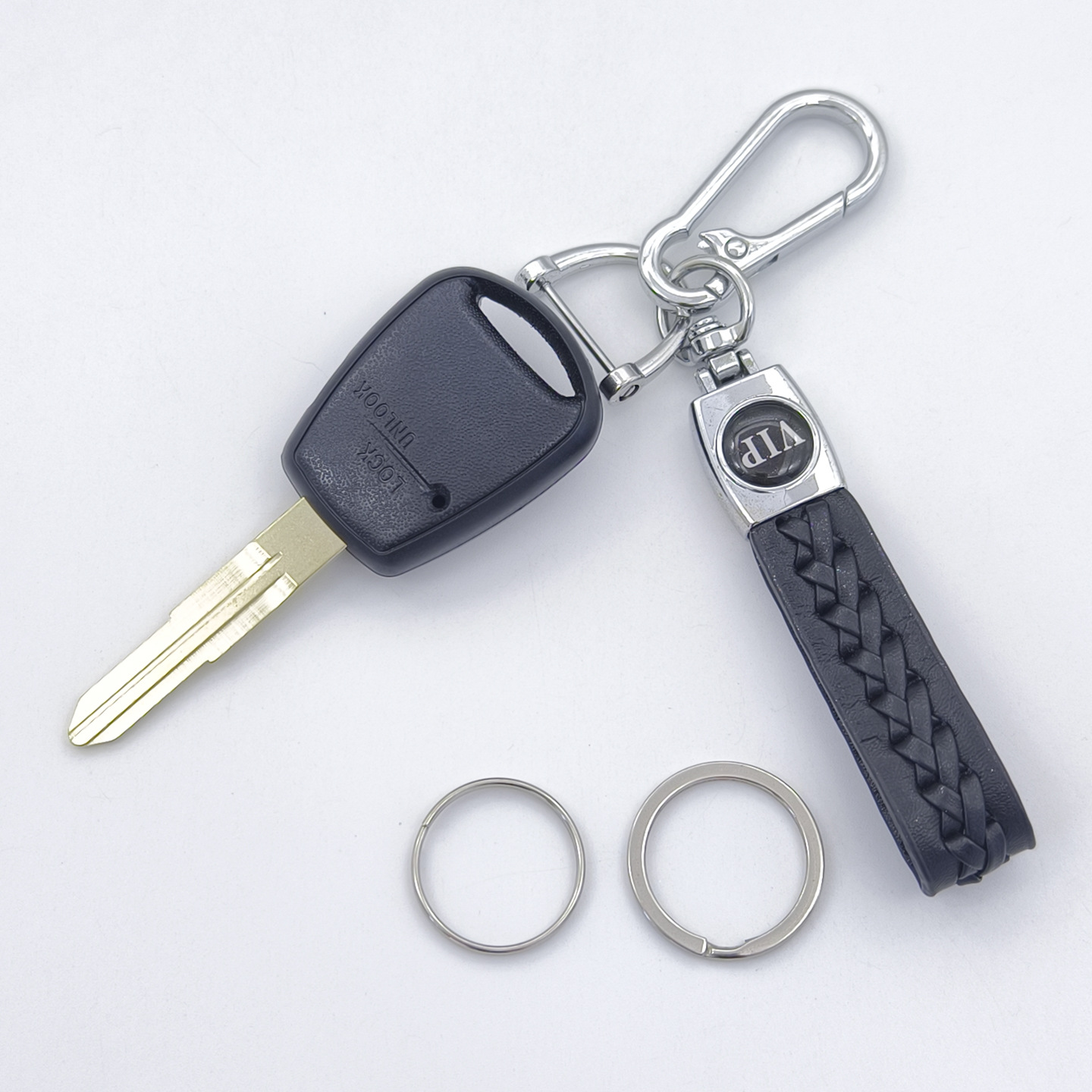 Suitable for Kia千里马 Straight Side 1-Button Remote Control Car Key Straight Replacement Shell with 5 Types of Key Embryos
