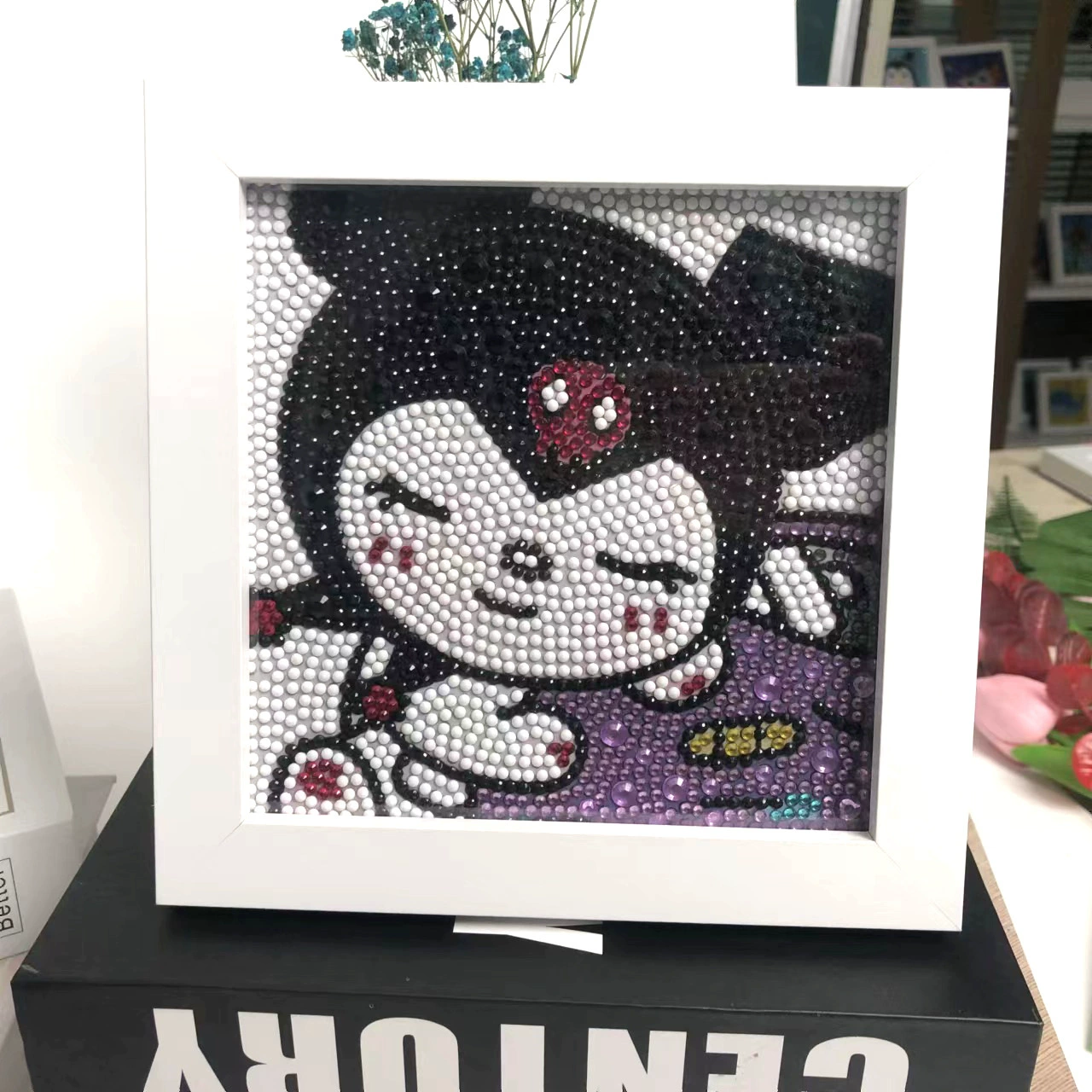 Даймонд-пейнтинг (Sanrio) Kuromi и смешанные мультфильмы, 17×17 см, полный страз DIY набор, детское рукоделие