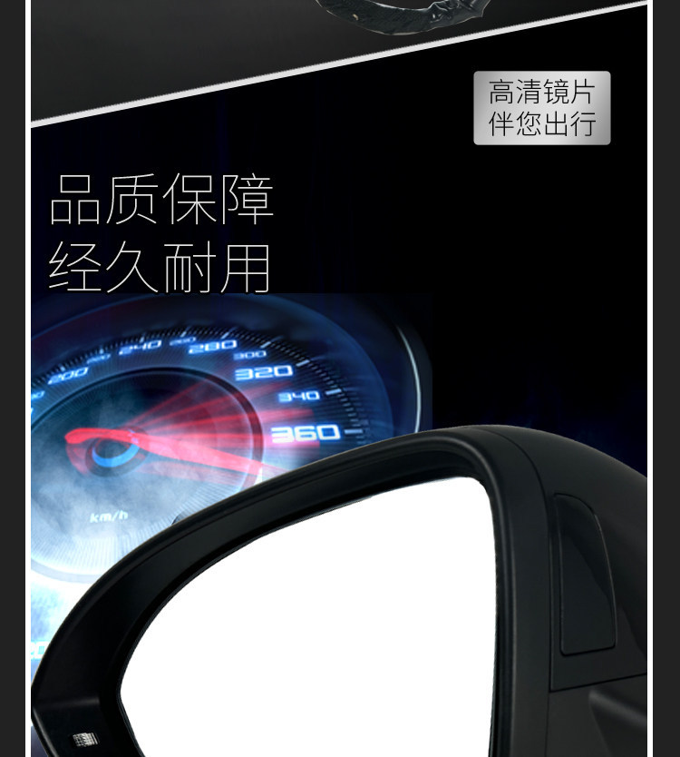 Suitable for Volkswagen Id3 Rearview Mirror Assembly, 2021 to 2025 Model Years, Left and Right Side Mirrors, Complete Set of Flat Mirrors