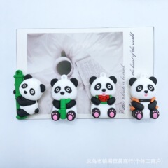 卡通小熊猫钥匙扣学生书包挂件精美包包挂饰幼儿园儿童小礼物礼品