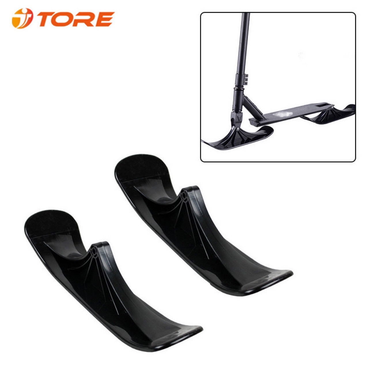 Children's 2-in-1 Skating Scooter Sled Ski Car Accessories Dual-Use Ski Car Two-Wheeled Outdoor Equipment