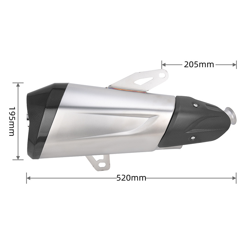 Suitable for ZONTES motorcycle scooter Zongsheng 368G DMEK exhaust pipe tail section 26-27 titanium alloy front section