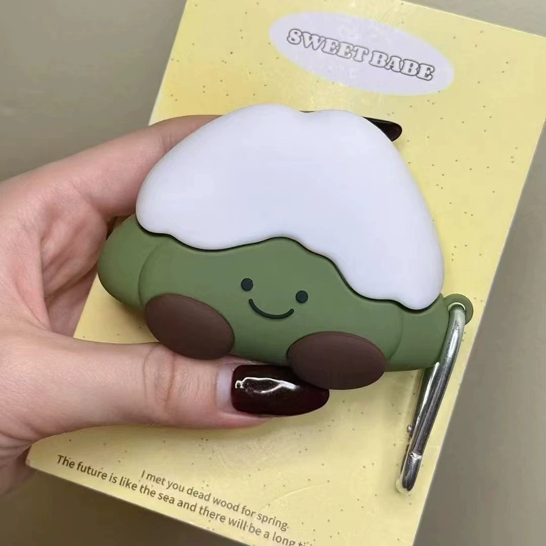 Защитная крышка для AirPods (совместимо с Apple), PVC дизайн мультфильм с крючком — подходит для AirPods 1/2/3/Pro/4