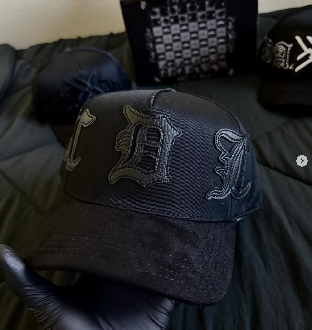 Nuevo Meike Duo Dandy bordado ajustable gorra de boca de pato borde curvo gorra de béisbol con diamantes barba tío