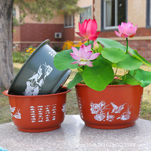 水培荷花盆无孔不漏水大号睡莲莲藕铜钱草加厚水生花卉有孔种果树