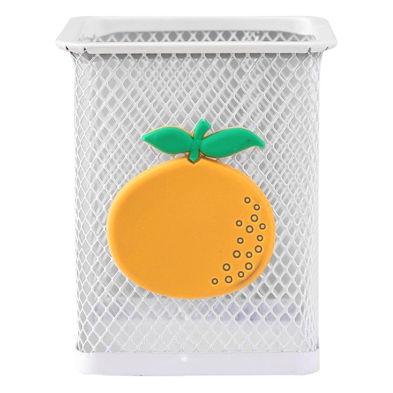 Portalápices ins de alto valor creativo de dibujos animados metal cuadrado estudiante niña corazón oficina escritorio caja de almacenamiento al por mayor