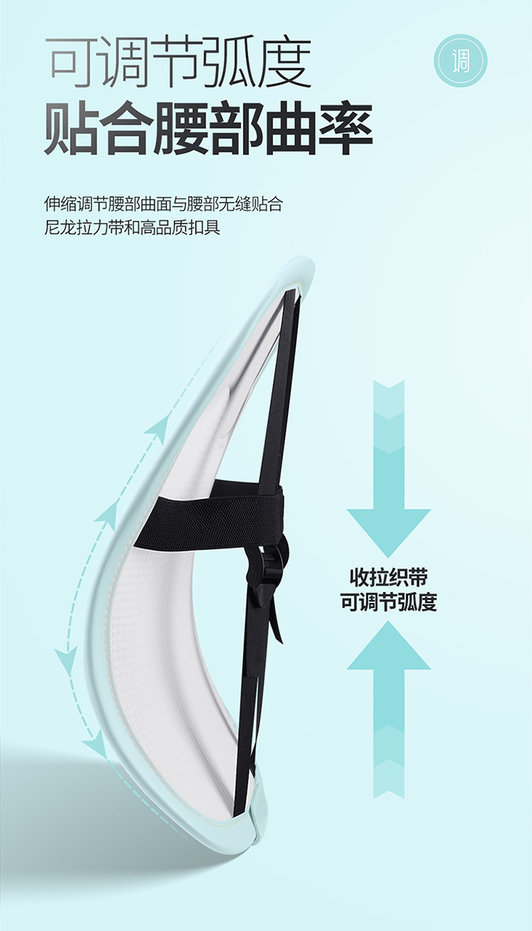 Car Lumbar Support Cushion, New Summer Ice Silk Breathable Backrest, a Must-Have for Long Drives