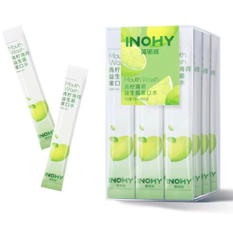 [8249] Haisi Hainuo Innoway Лайм Мятный пробиотик для полоскания рта 12ml/полоска * 20 шт/коробка