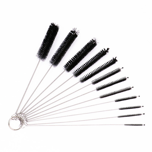 Factory 304 stainless steel test tube brush, nylon dropper brush, beaker brush, flask cleaning brush set of 12/13 pieces