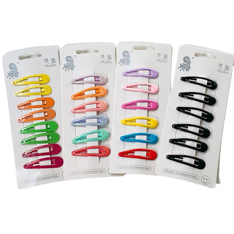 Bb clip aceite de los niños goteo negro esmerilado pequeña horquilla niña flequillos horquilla rota clip lateral horquilla bebé tocado