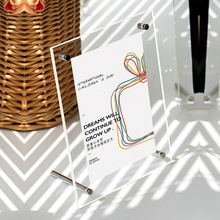 亚克力相框摆台相框透明水晶挂墙ins明信片桌面照片A4海报画框