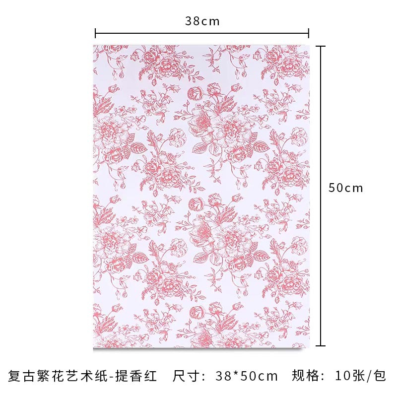 티치안 레드(빈티지 꽃) 10매/팩, 다양한 사양(자세한 내용은 sku 사진 참조)