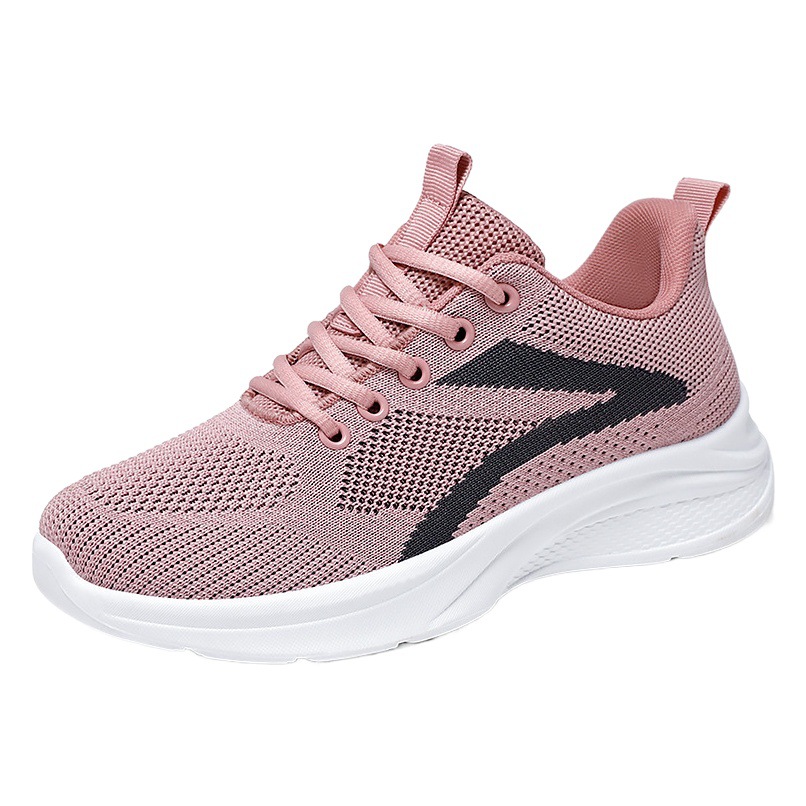 Zapatillas deportivas para mujer, calzado femenino de una pieza para dropshipping, bailarinas versátiles de primavera, zapatillas ligeras para correr, calzado casual de suela blanda.