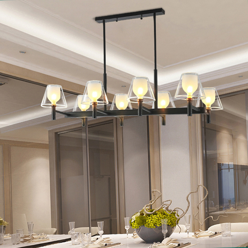 后现代客厅吊灯 北欧风格大气轻奢灯具 卧室餐厅直排长灯工厂批发