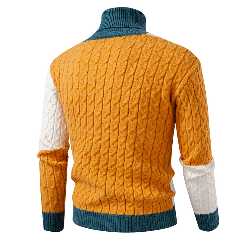 Men's Oversized Color-Block Knit Sweater – Drop Shoulder Pullover With Modal-Spandex Blend (Breathable, Anti-Pilling, Relaxed Fit,)_voghion.com