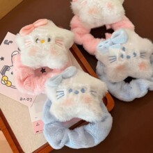 儿童发饰宝宝发夹发圈可爱星星蝴蝶结毛绒头绳女童大号侧边夹头饰