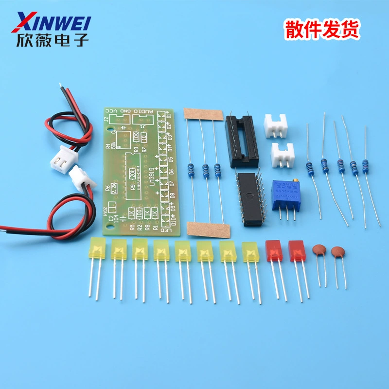 LM3915 Fun 10‑ступенчатый индикатор уровня аудиопроцессорный набор электронный процесс сварка опыт DIY свободные детали