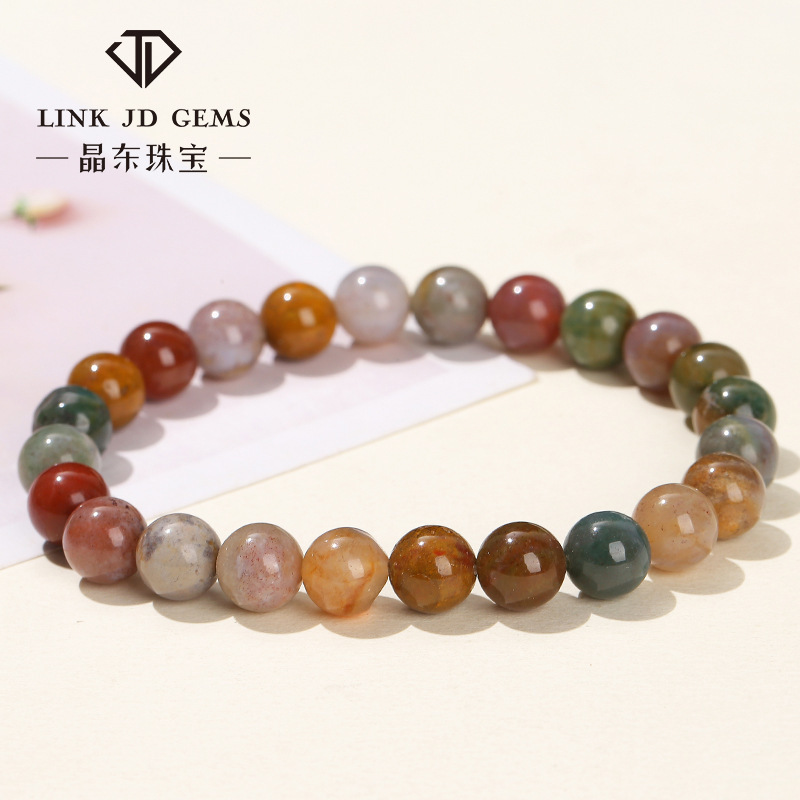 Jingdong Jewelry Natural Indian Agate Bead Bracelet for Men and Women Simple Joker Single Circle Bead Bracelet Wholesale Jingdong Jewelry Natural Indian Agate Bead Bracelet for Men and Women Simple Joker Single Circle Bead Bracelet Wholesale