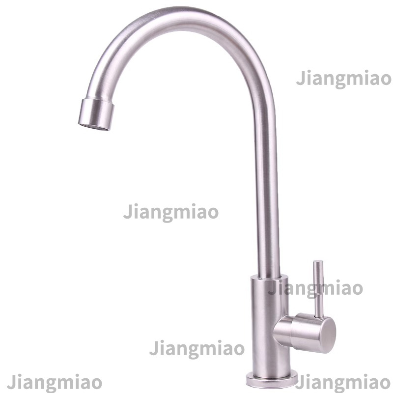 Grifo de fregadero de un solo orificio de acero inoxidable 304 dos funciones Grifo de cocina de un solo fregadero giratorio libre de 360 grados