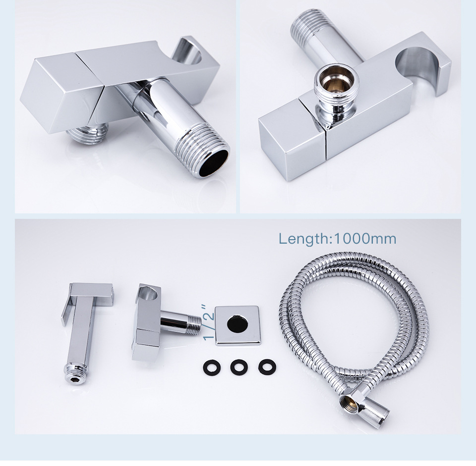 Cross-border toilet spray gun faucet concealed shower head alloy bidet spray gun Toilet companion bathroom mixing valve Item Picture