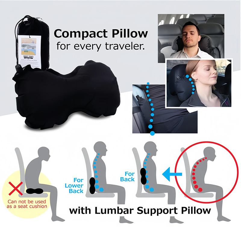 Automatic inflatable chair, handheld comfortable travel pillow for traveling 2