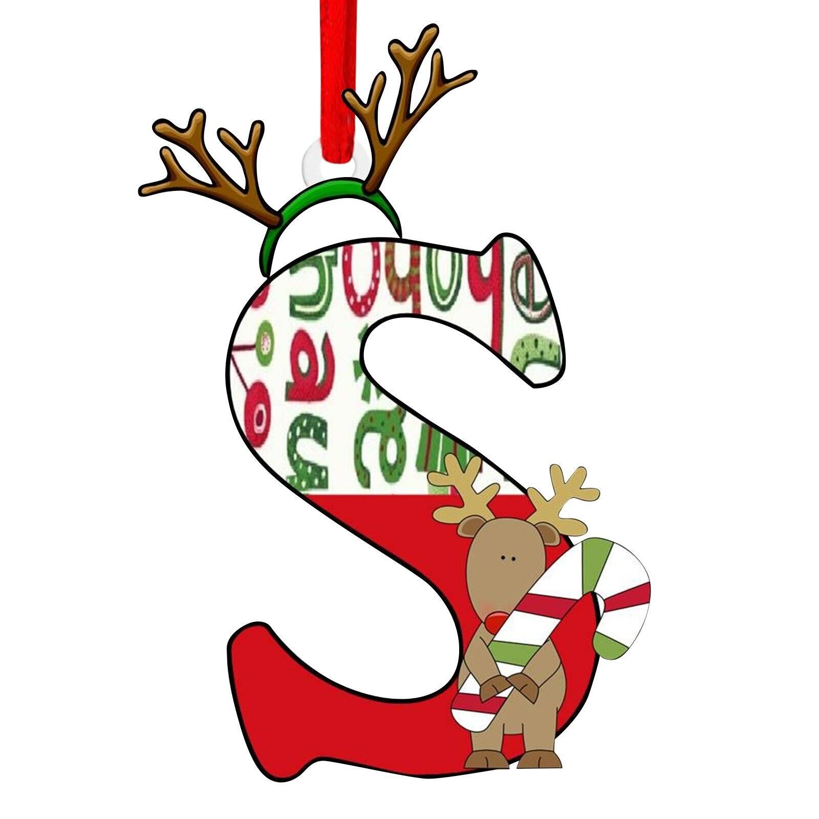 Nuevo alfabeto inglés creativo transfronterizo acrílico plano árbol de Navidad decorativo regalo de decoración de fiesta image 24