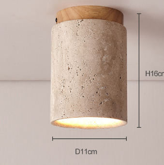 Estilo de seda cueva amarilla lámpara de techo de piedra Arte Creativo nórdico lámpara de techo pasillo japonés entrada B & B balcón