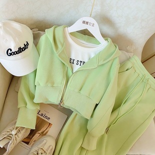 Cross-Border Ins Popular Children's Clothing Set Spring Children's Hooded Sweatshirt Little Girl Sweatpants