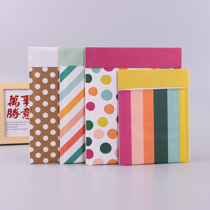 彩色牛皮纸气泡袋定制服装包装快递袋防震邮政电商信封泡沫袋定做
