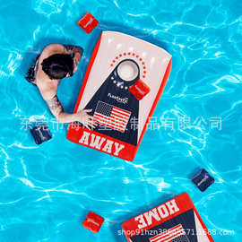 厂家直销 PVC充气水上沙包 泳池投掷娱乐玩具 水上投套玩具