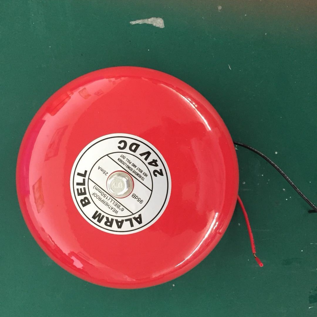 Campana de alarma de 6 pulgadas 24V alarma campana de alarma de incendio