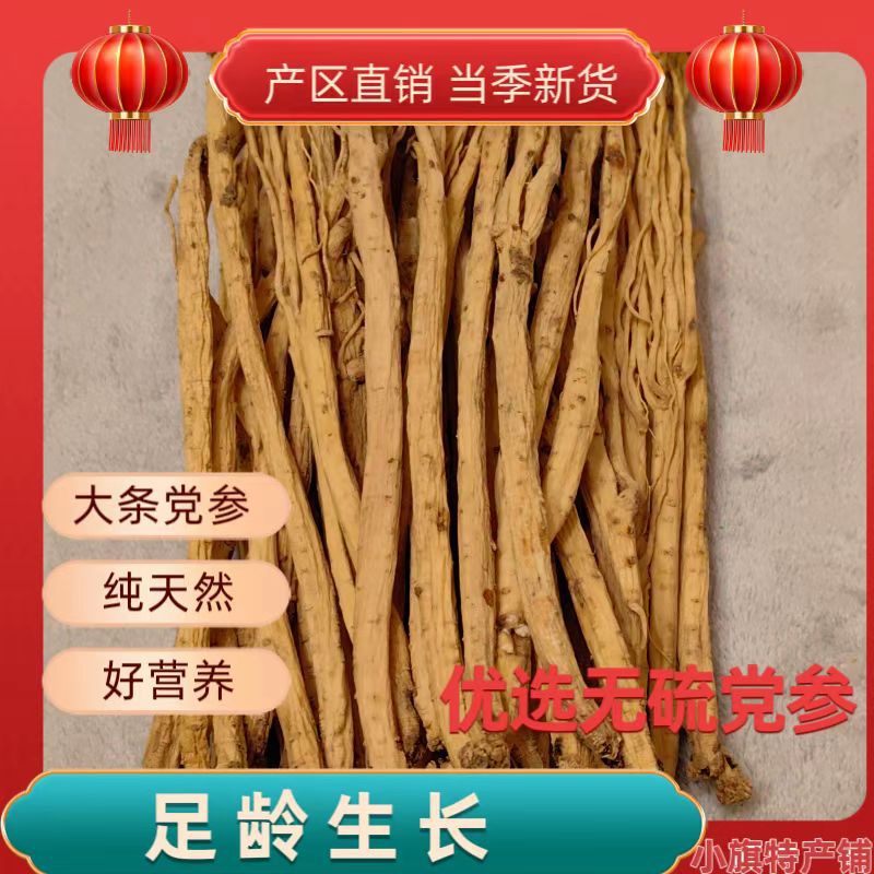 Gansu-Origin Codonopsis Root, New Stock, Sulfur-Free, Sun-Dried, Authentic Selected Chinese Medicinal Herb, Medium-Sized Codonopsis Root detail image