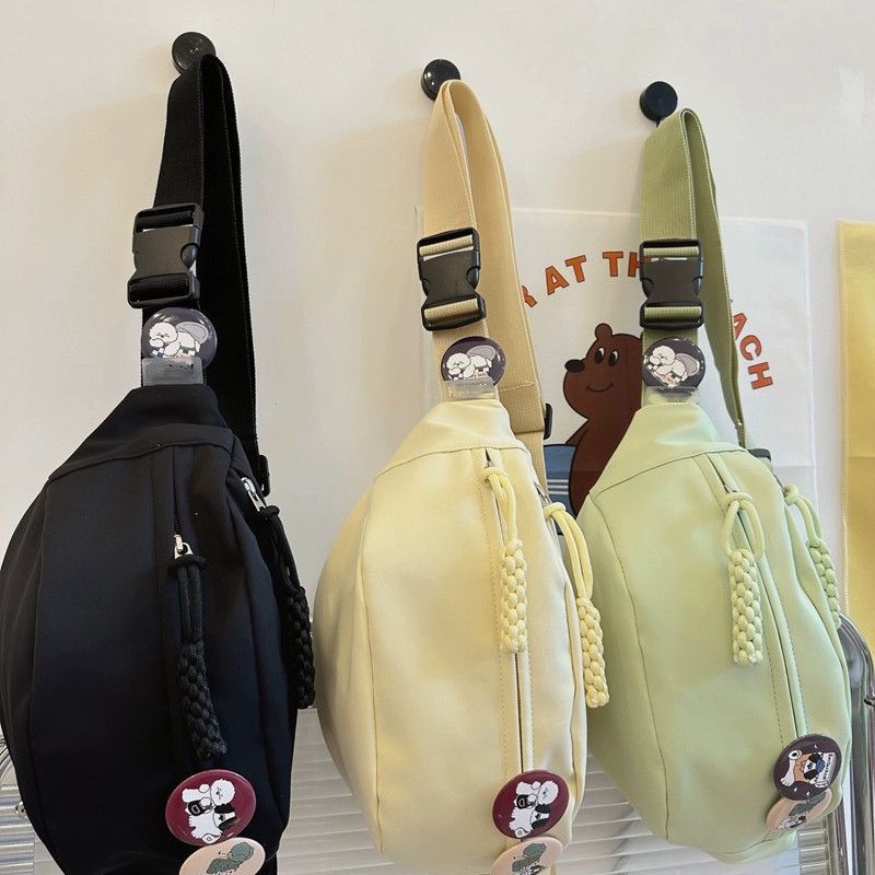 Bolsos casuales de lona para mujeres 2023 nuevo bolso de moda, bolso de pecho deportivo de verano, bolso de cintura de nicho universal