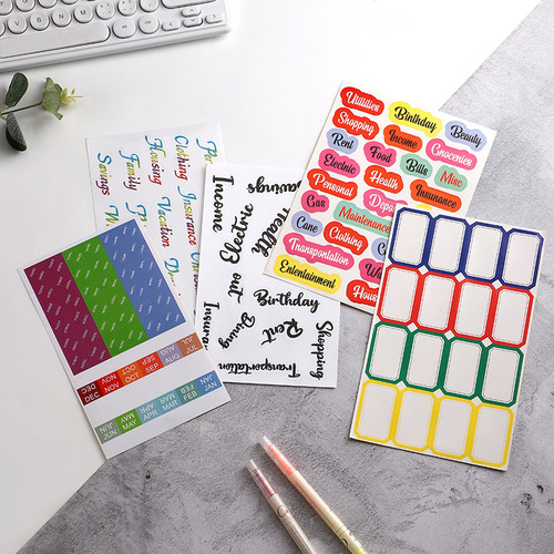 Handwritten label instruction label color white German self-adhesive sticker letter sticker sticky note index