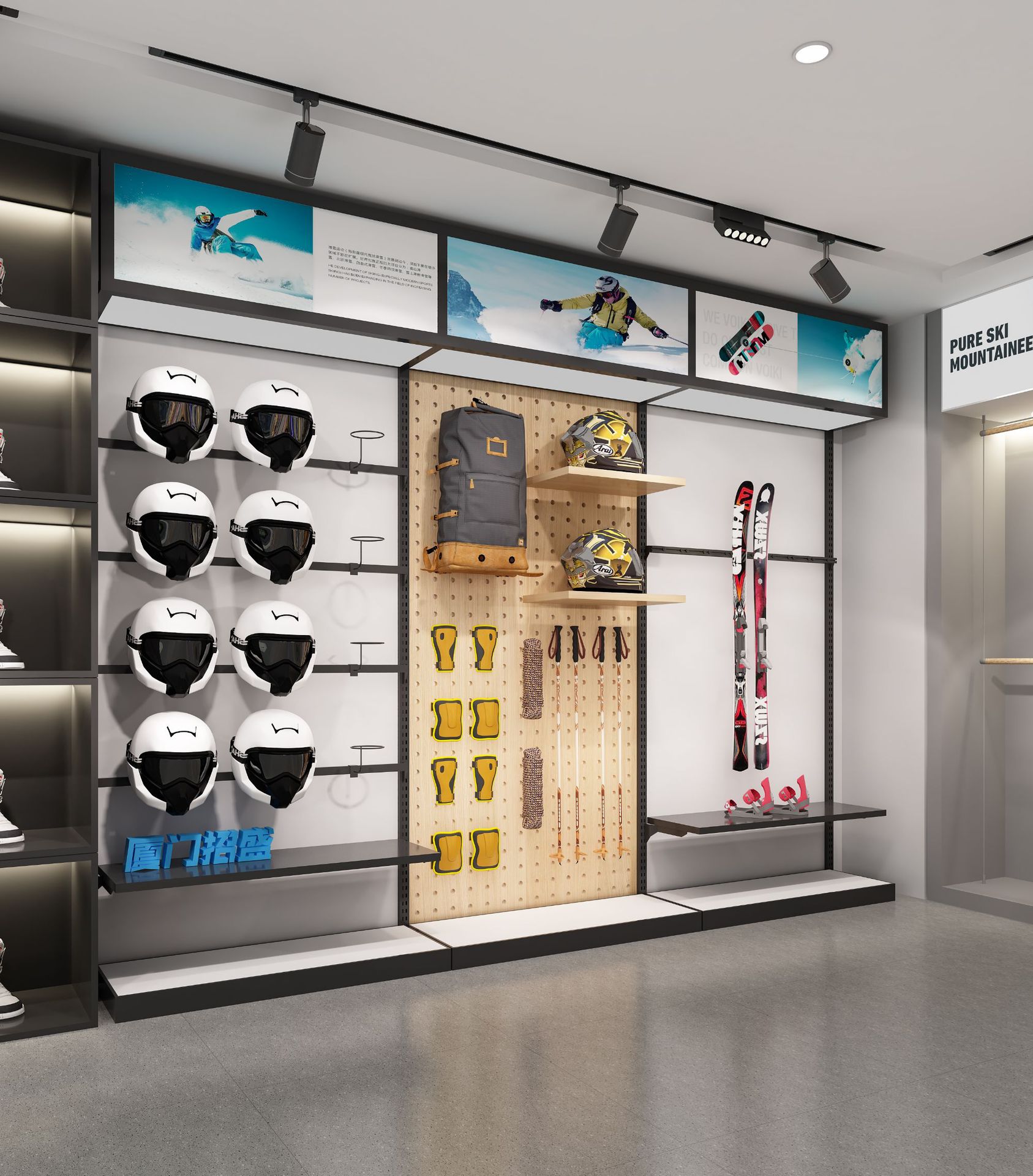 Tienda de zapatos deportivos al aire libre estante de zapatos estante de exhibición tienda de ropa estante de exhibición Zhongdao estante de zapatos estante de tienda de ropa profesional de hombre