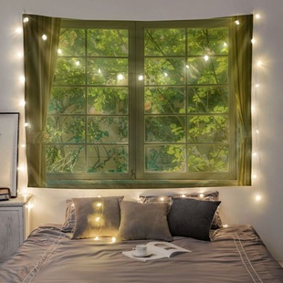 Wall Cloth Hanging Cloth Window Scenery Room Decoration Background Cloth Bedroom Layout Background Wall Poster Dormitory Renovation Dipeng